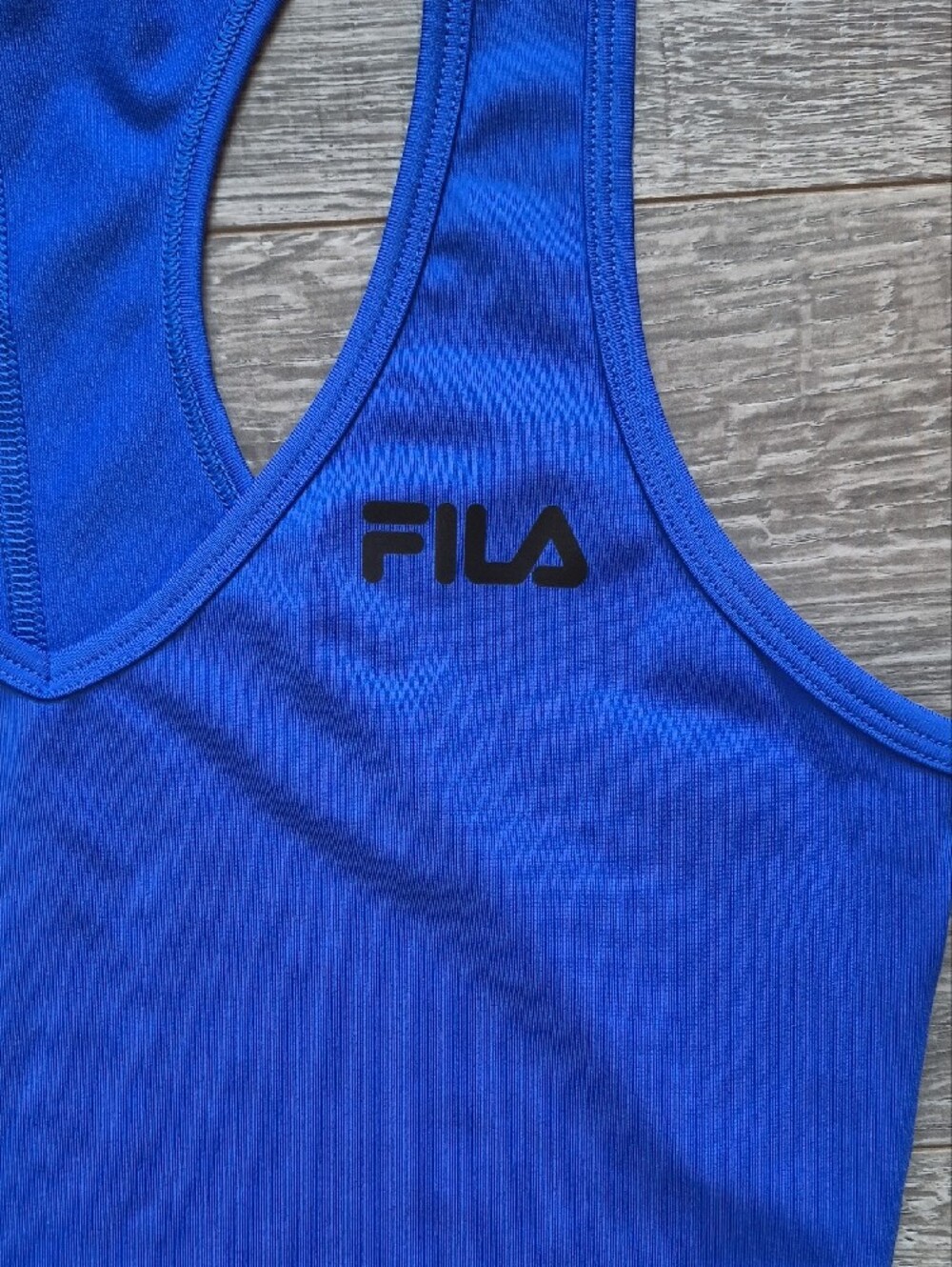FILA Bright Blue Racerback V-Neck Tank Top - Picture 2 of 5